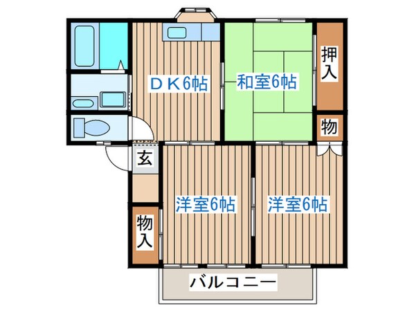 コ－ポロ－ズの物件間取画像